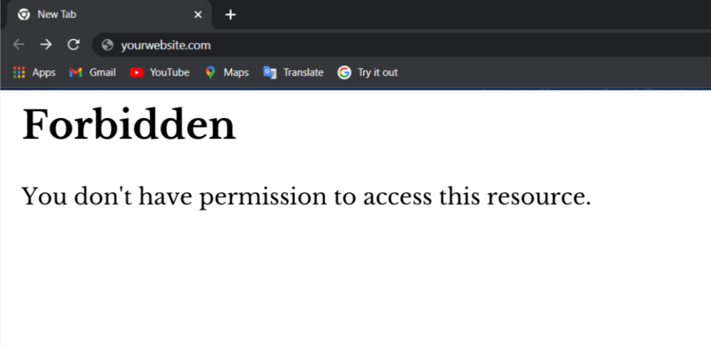 403 Forbidden Error