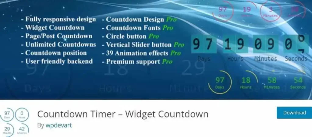 Countdown Timer Plugin WordPress.org Page