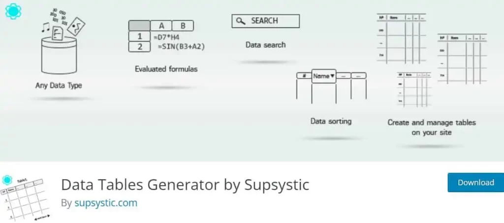 Data Tables Generator WordPress Plugin